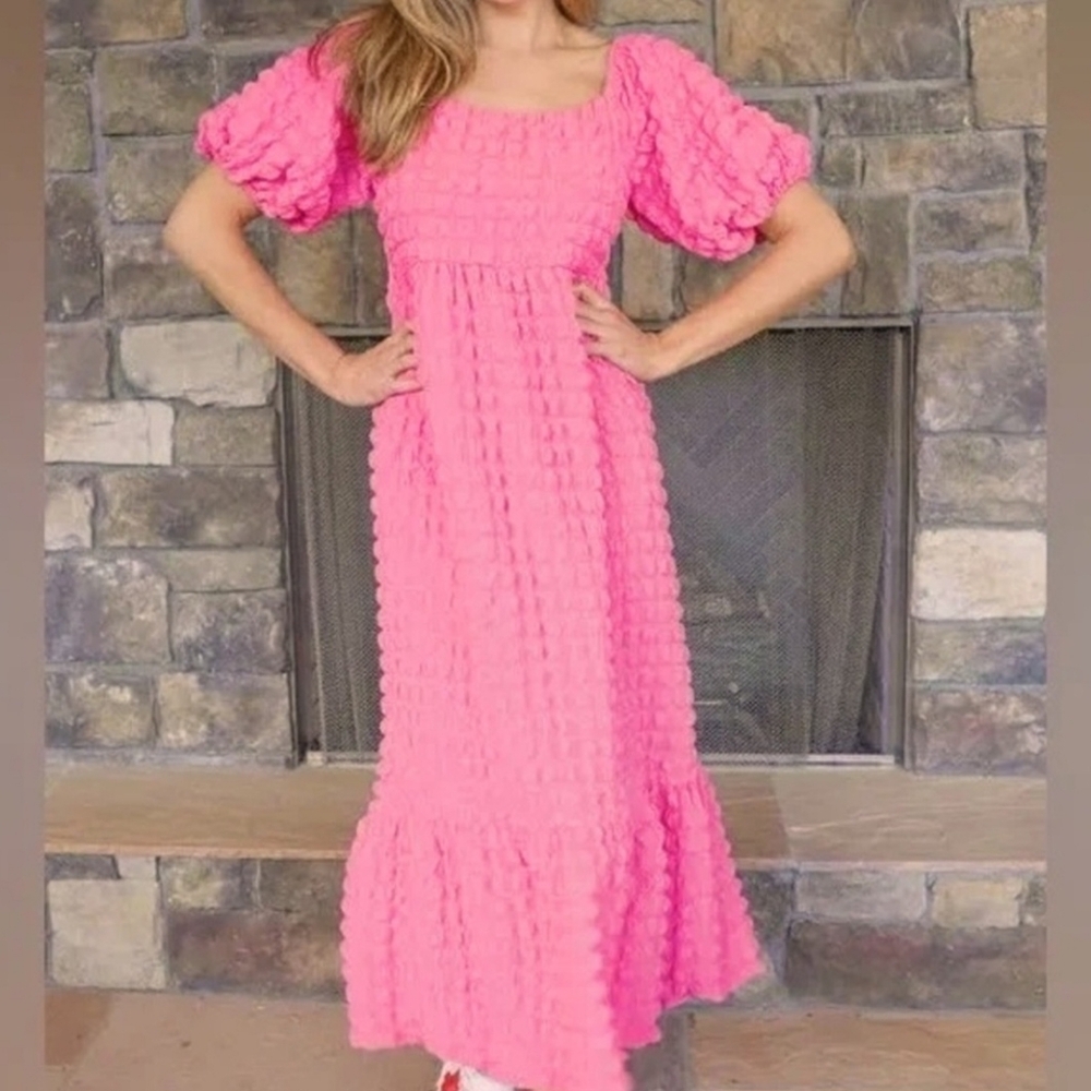 ☁️NWT Simply Southern "Bubble🫧 Maxi Dress" in "Cloud☁️" Off White Sz XXL☁️ - Picture 14 of 15